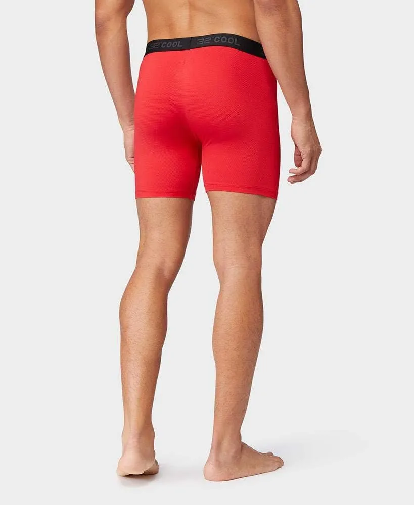 32o DEGREES Mens 4-Pack Active Mesh Quick Dry Performance Boxer Brief