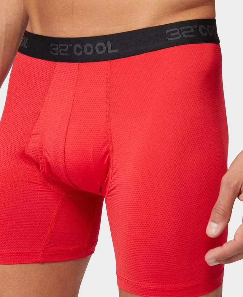 32o DEGREES Mens 4-Pack Active Mesh Quick Dry Performance Boxer Brief