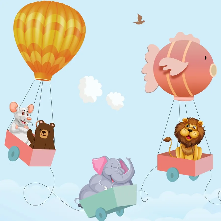 Animal Theme Nursery Room Wallpaper Design, Customised