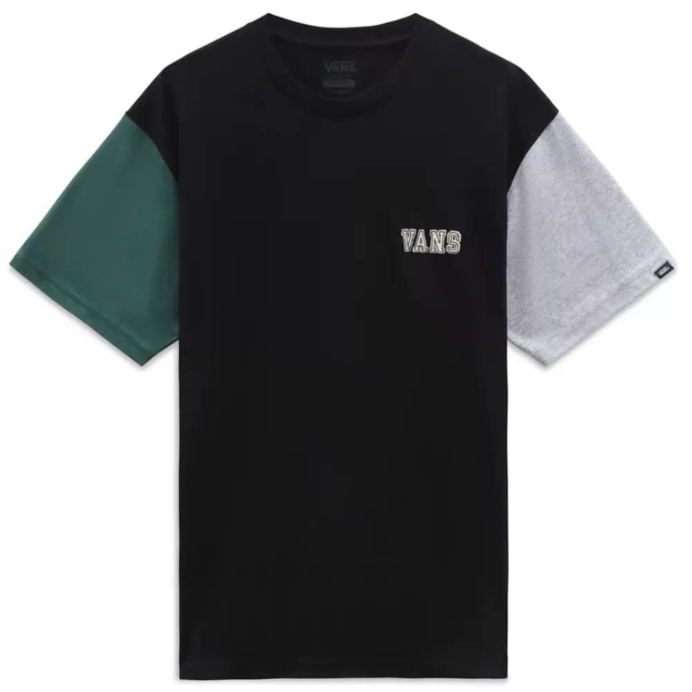Colorblock Varsity T-Shirt Black/Bistro Green/Heather Grey