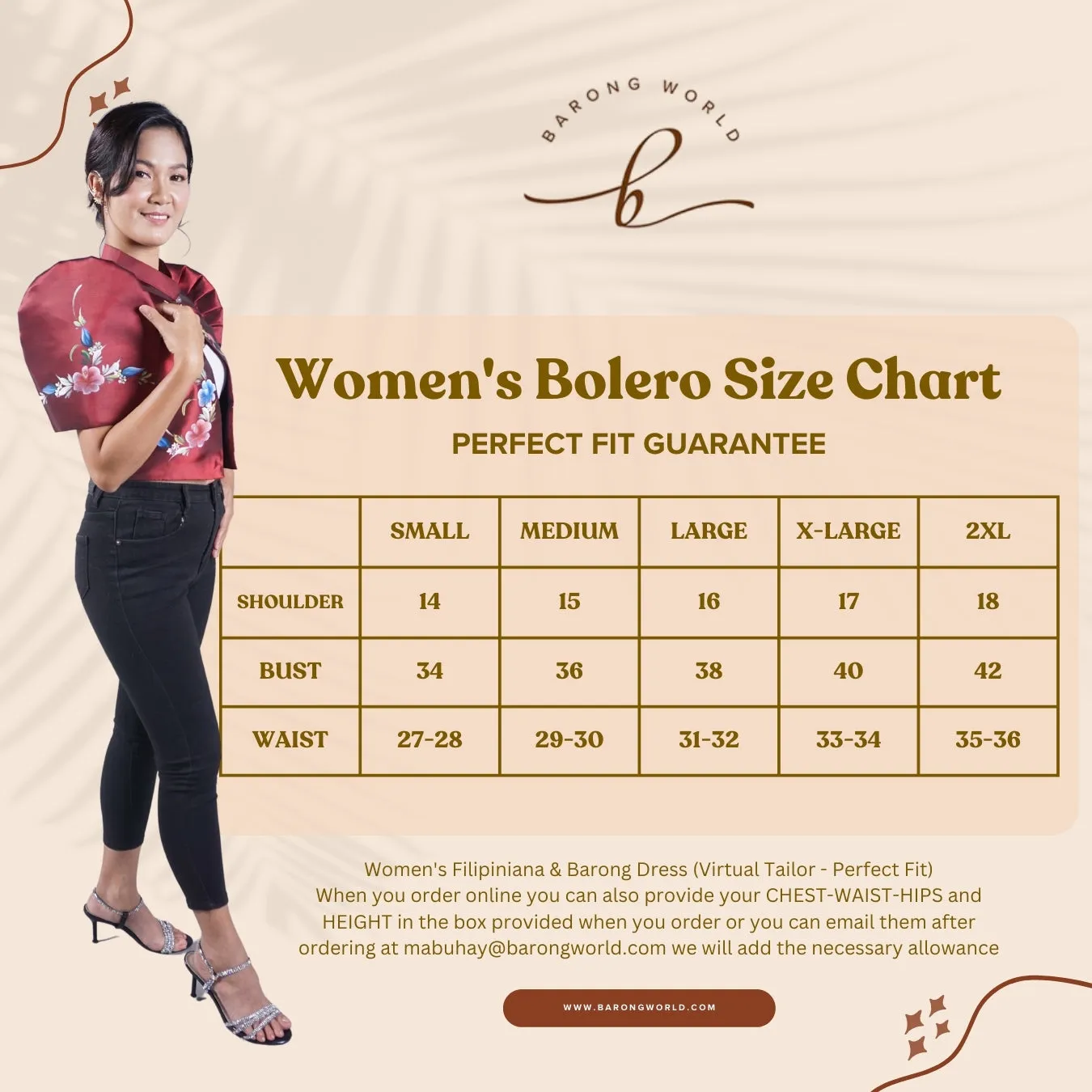 Duchess Black Filipiniana Top - Gigi - JB65