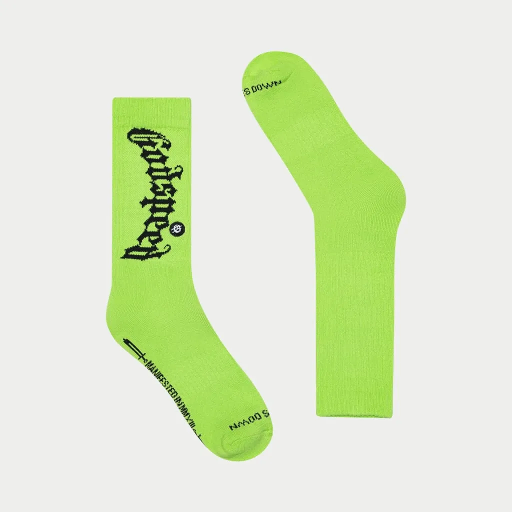 Godspeed Logo Socks (Lemon) - GO005SKSLMN
