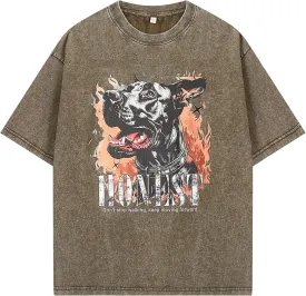 Men's Graphic Tees Shirt Unisex Cotton Oversized T-Shirt Short Sleeve Vintage Streetwear Casual Tee Top