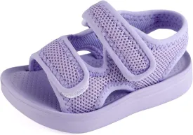 MK MATT KEELY Unisex Kids Summer Slide Sandals Baby Comfort Anti-Slip Open Toe Adjustable Walking Beach Shower Shoes for Boys Girls