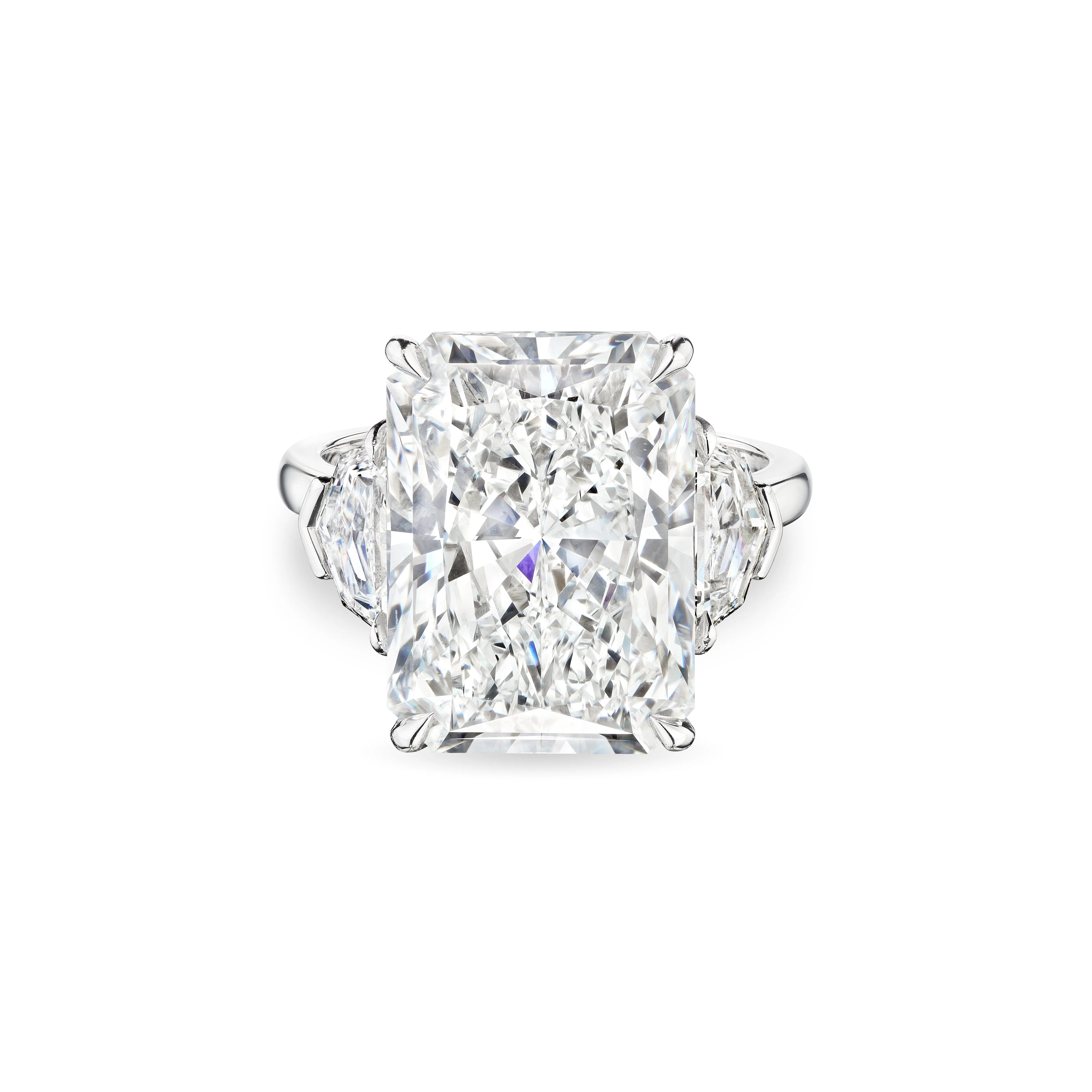Radiant Cut Diamond Ring with Epaulettes, 11 CT