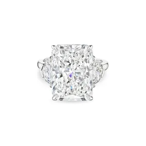 Radiant Cut Diamond Ring with Epaulettes, 11 CT