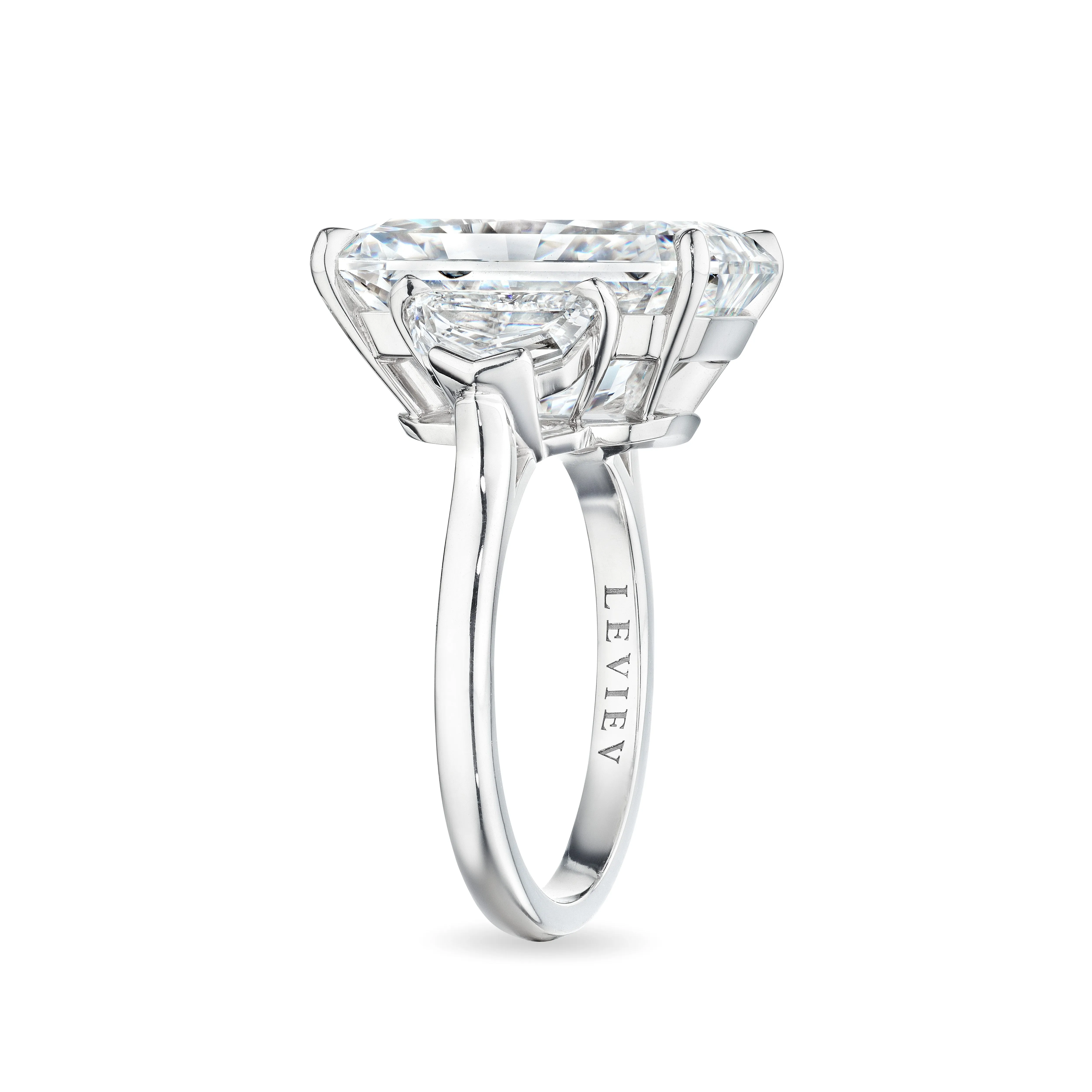 Radiant Cut Diamond Ring with Epaulettes, 11 CT
