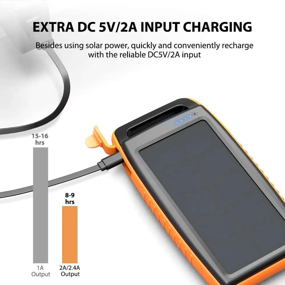 Solar Charger 15000mAh Outdoor Portable Charger