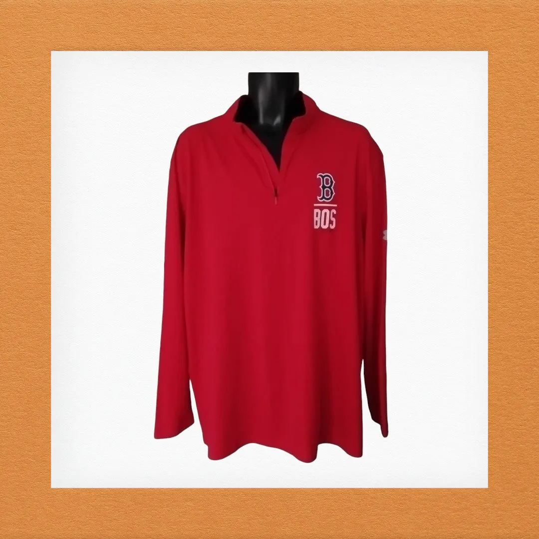 Under Armour Men's Red 1/4 Zip Long Sleeve Polo Shirt UK 2XL