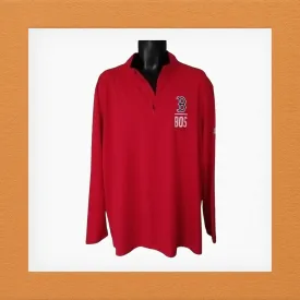 Under Armour Men's Red 1/4 Zip Long Sleeve Polo Shirt UK 2XL